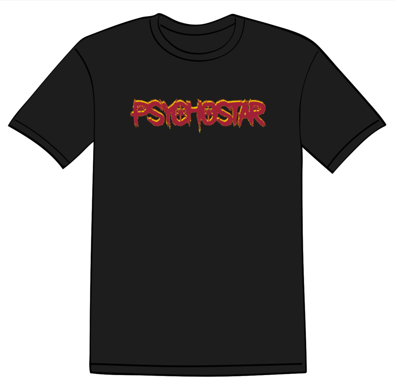 PsychoStar (Logo) - Black T-Shirt - Men