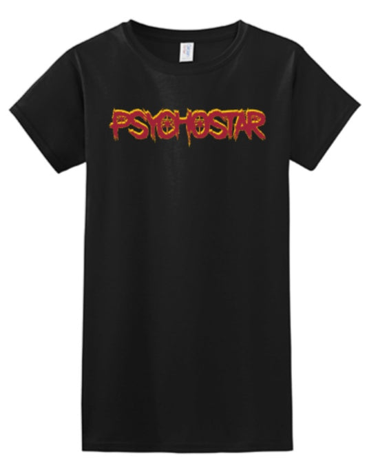 PsychoStar (Logo)  - Gildan Ladies Fashion Fit T-Shirt (Black)